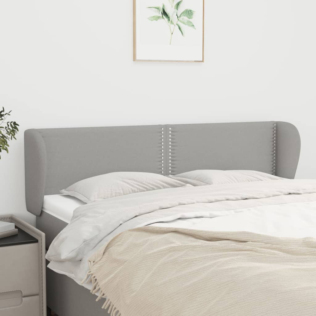 Kopfteil mit Ohren Dunkelgrau 83x23x78/88 cm Stoff