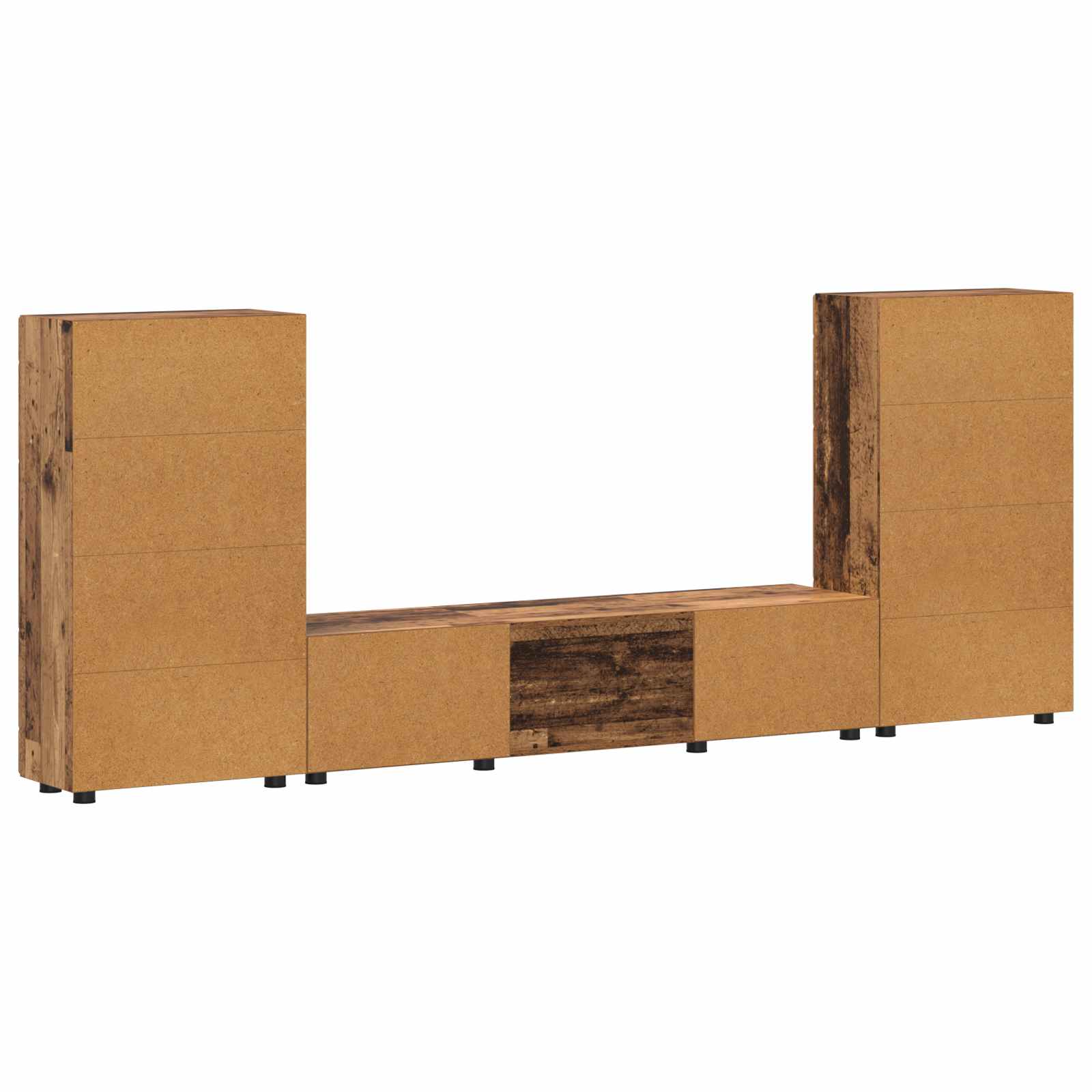 Highboard mit Regal FLORIN Weiß 60 x 35 x 182 cm Holzwerkstoff