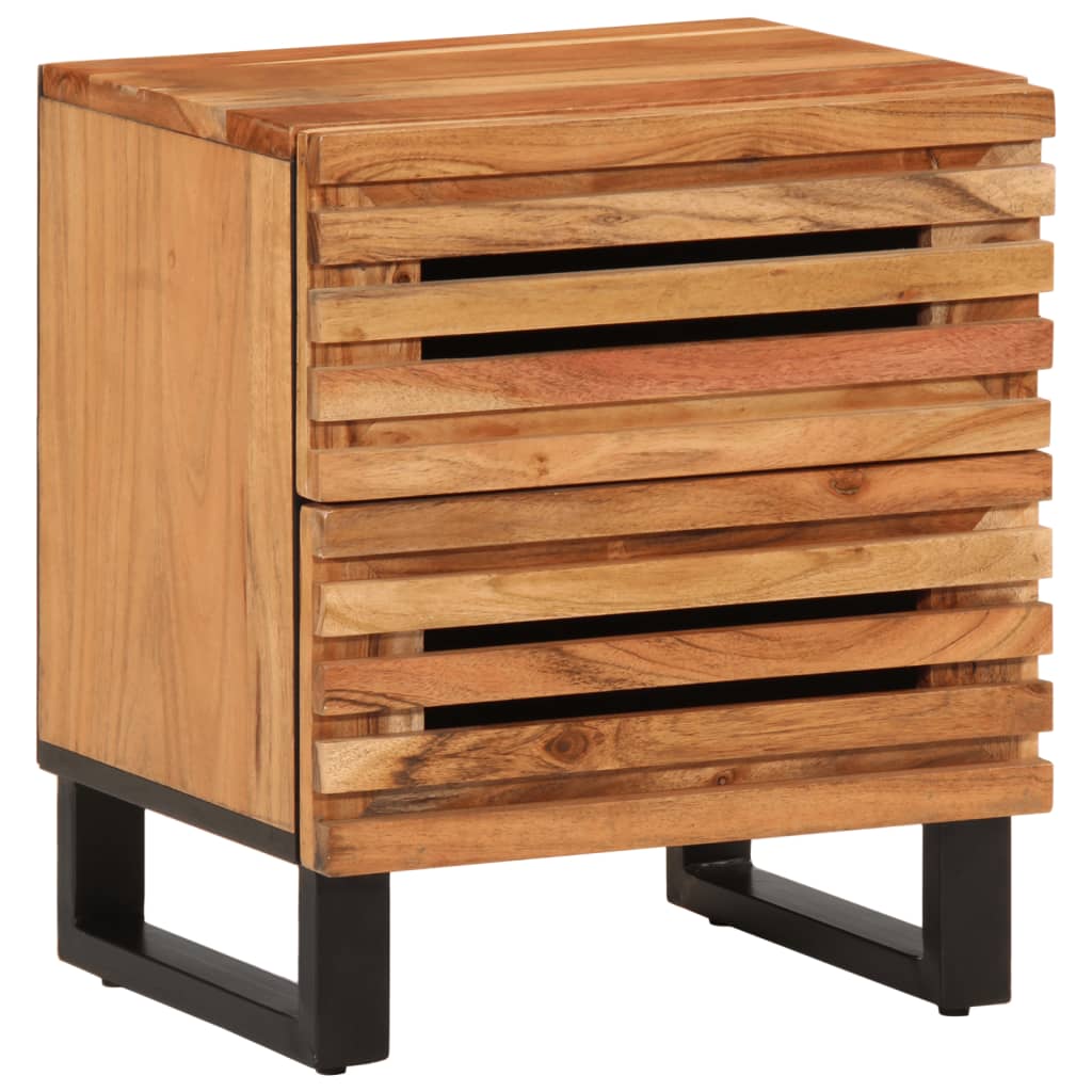 Nachttisch 40x34x46 cm Raues Mangoholz