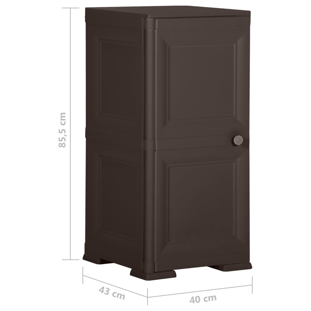 Kunststoffschrank 79x43x125 cm Holzdesign Vanilleeis