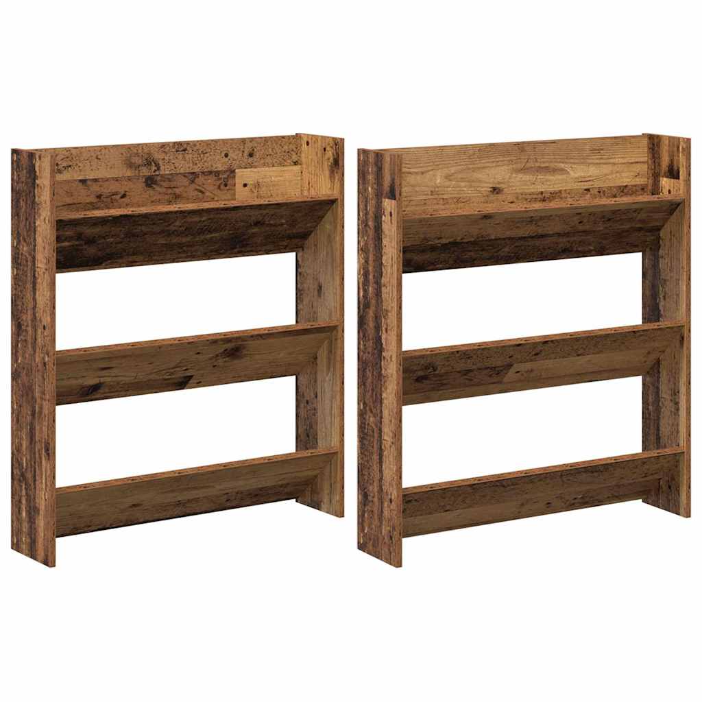 Wand-Schuhschränke 4 Stk. Weiß 60x18x60 cm Holzwerkstoff