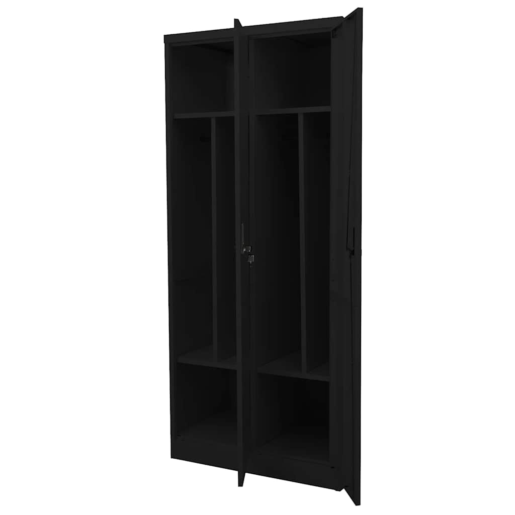Kleiderschrank Weiß 80x50x180 cm Stahl