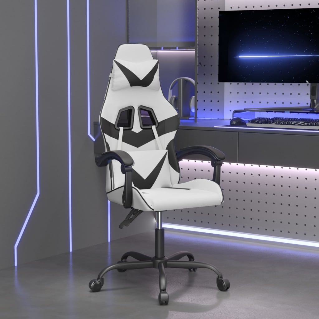 Gaming-Stuhl Drehbar Schwarz und Rot Kunstleder