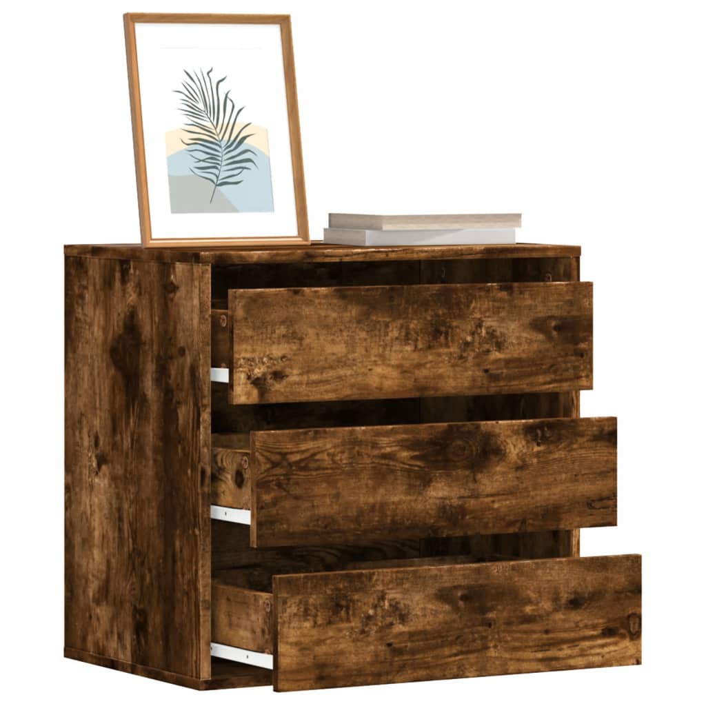 Schubladenschrank Schwarz Eichen-Optik 41 x 40 x 58 cm