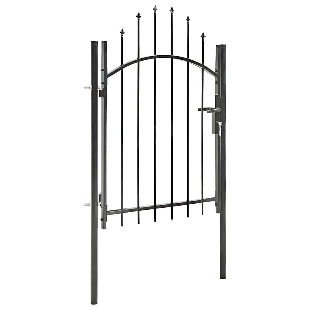 Gartentor Woerden Stahl 1x1 m Schwarz