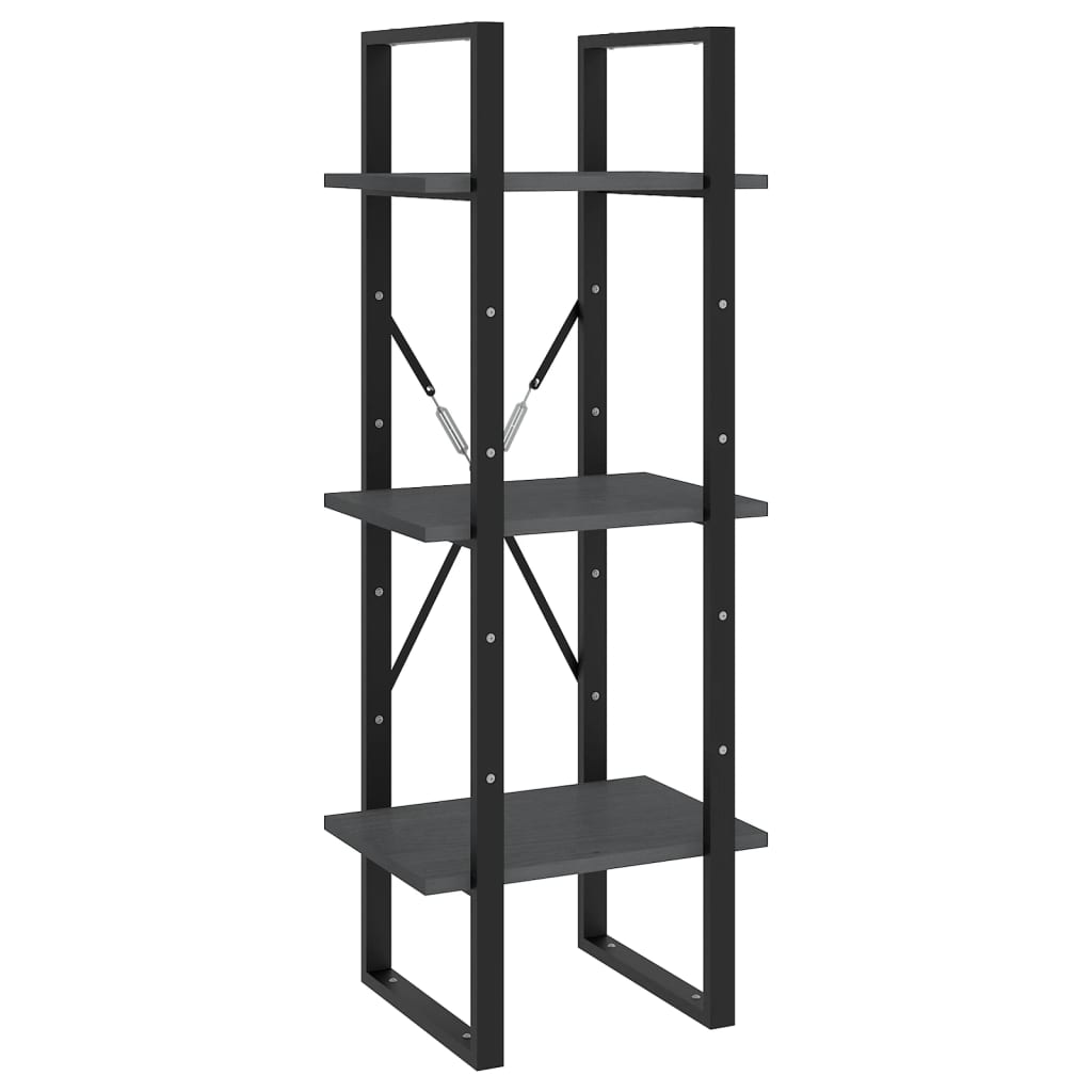 Bücherregal 3 Fächer Weiß 40x30x105 cm Holzwerkstoff