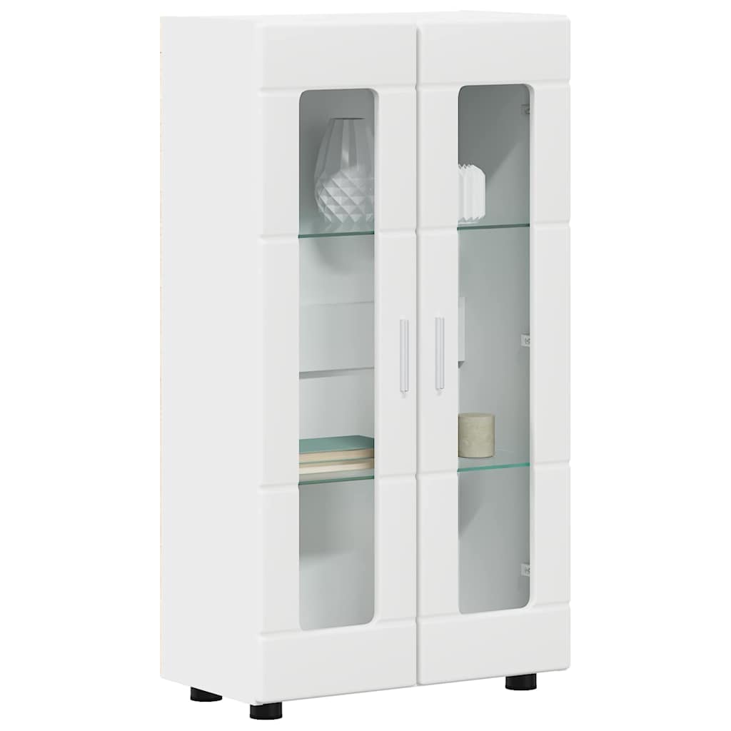 Highboard mit Regal FLORIN Weiß 60 x 35 x 182 cm Holzwerkstoff