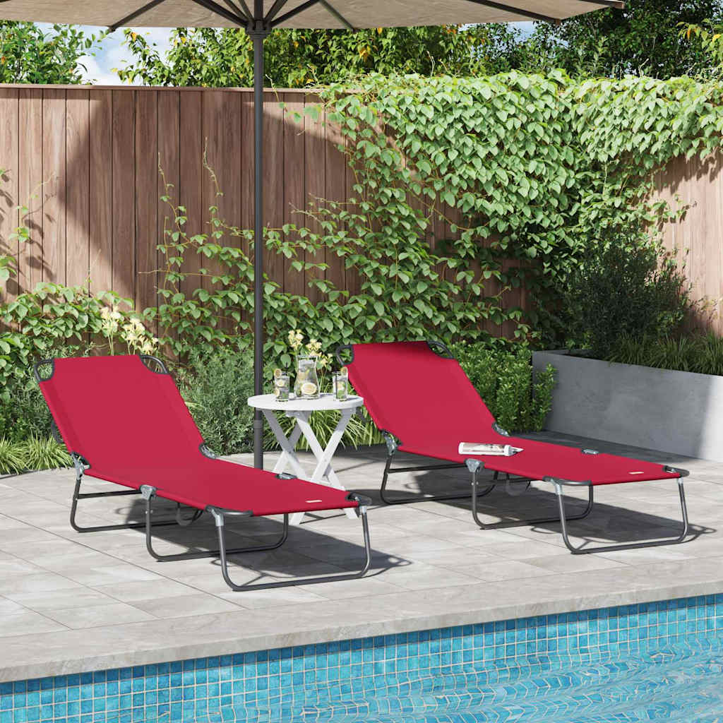 Klappbare Sonnenliege Blau 188 x 57 x 86,5 cm Polyester