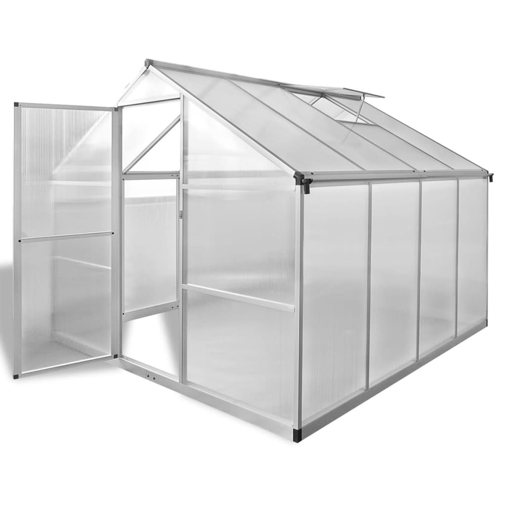 Gewächshaus mit Fundament Verstärkt Aluminium 7,55 m²