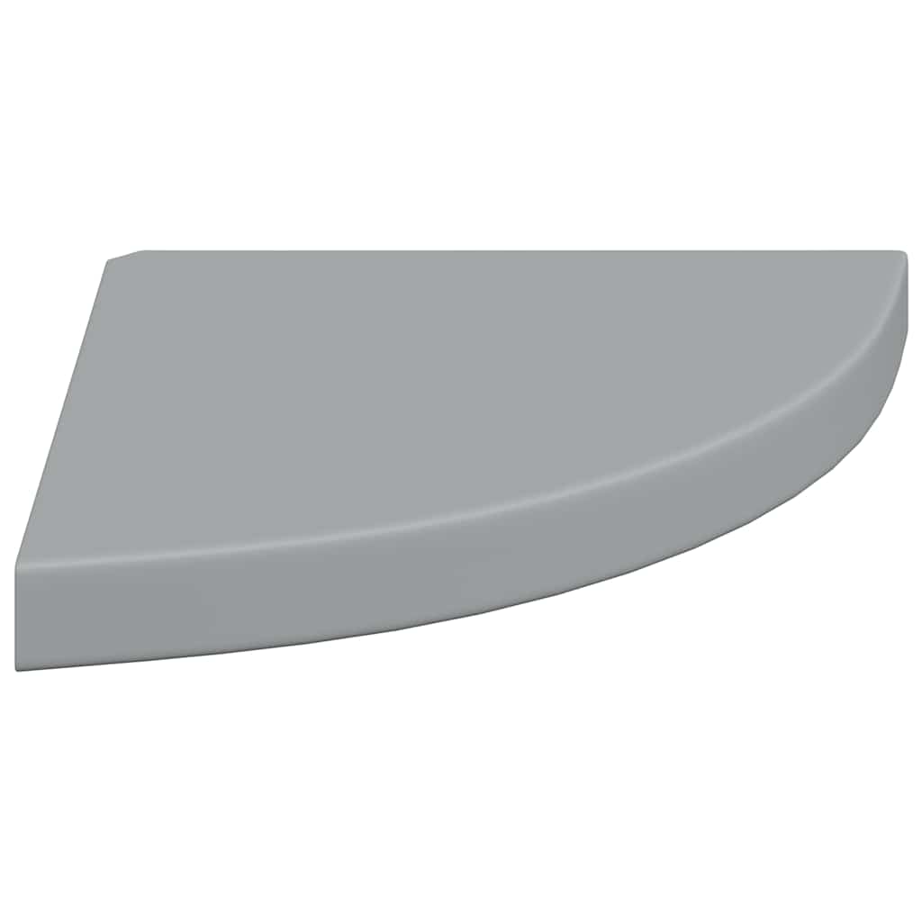 Schwebende Eckregale 2 Stk. Hochglanz-Weiß 25x25x3,8 cm MDF
