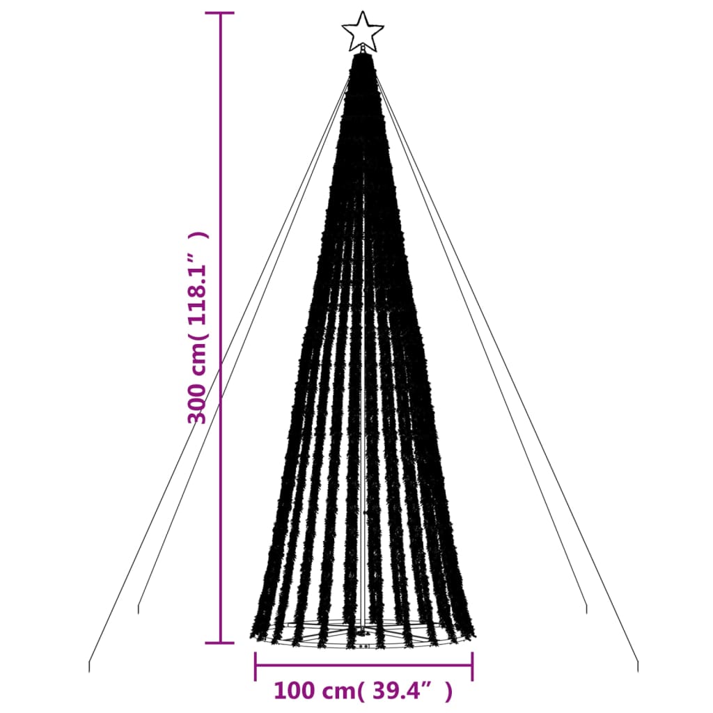 LED Weihnachtsbaum 275 LEDs Warmweiß 180 cm