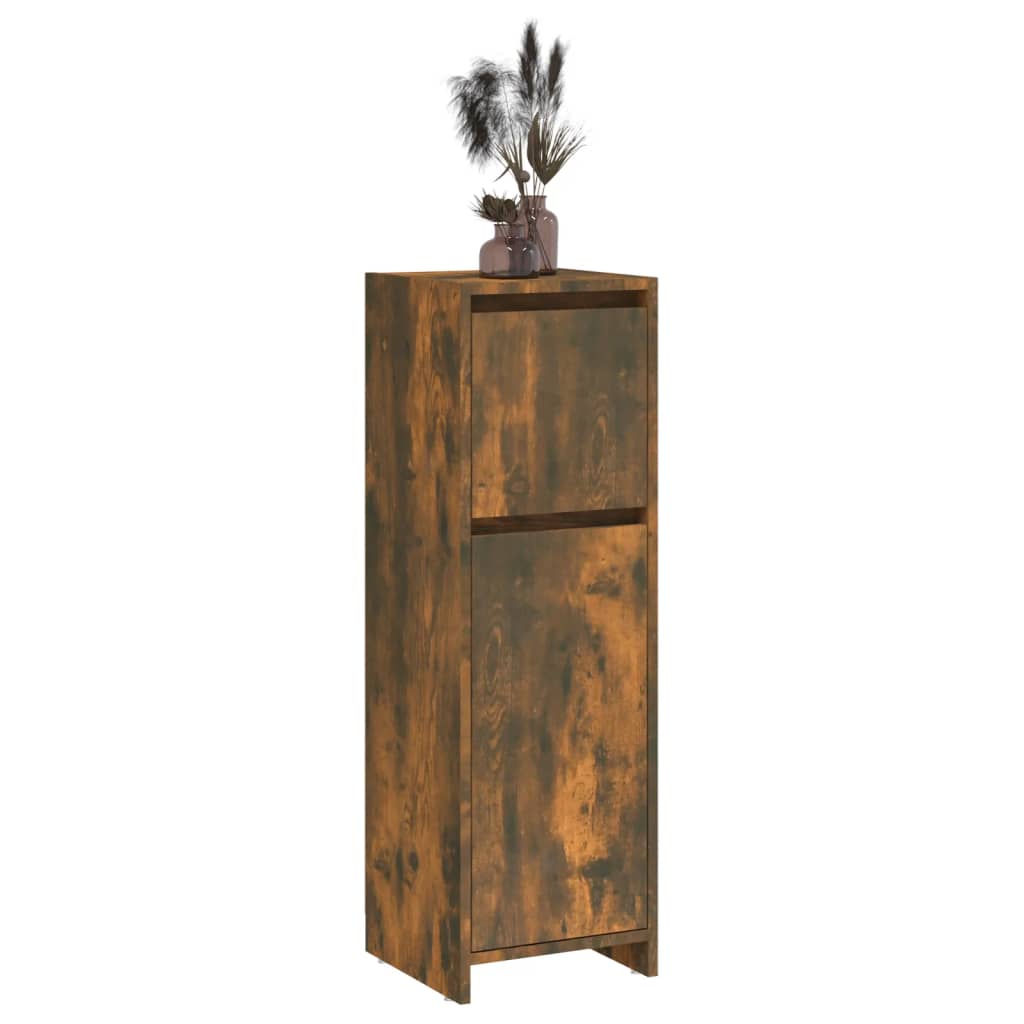 Badezimmerschrank Weiß 30x30x95 cm Holzwerkstoff