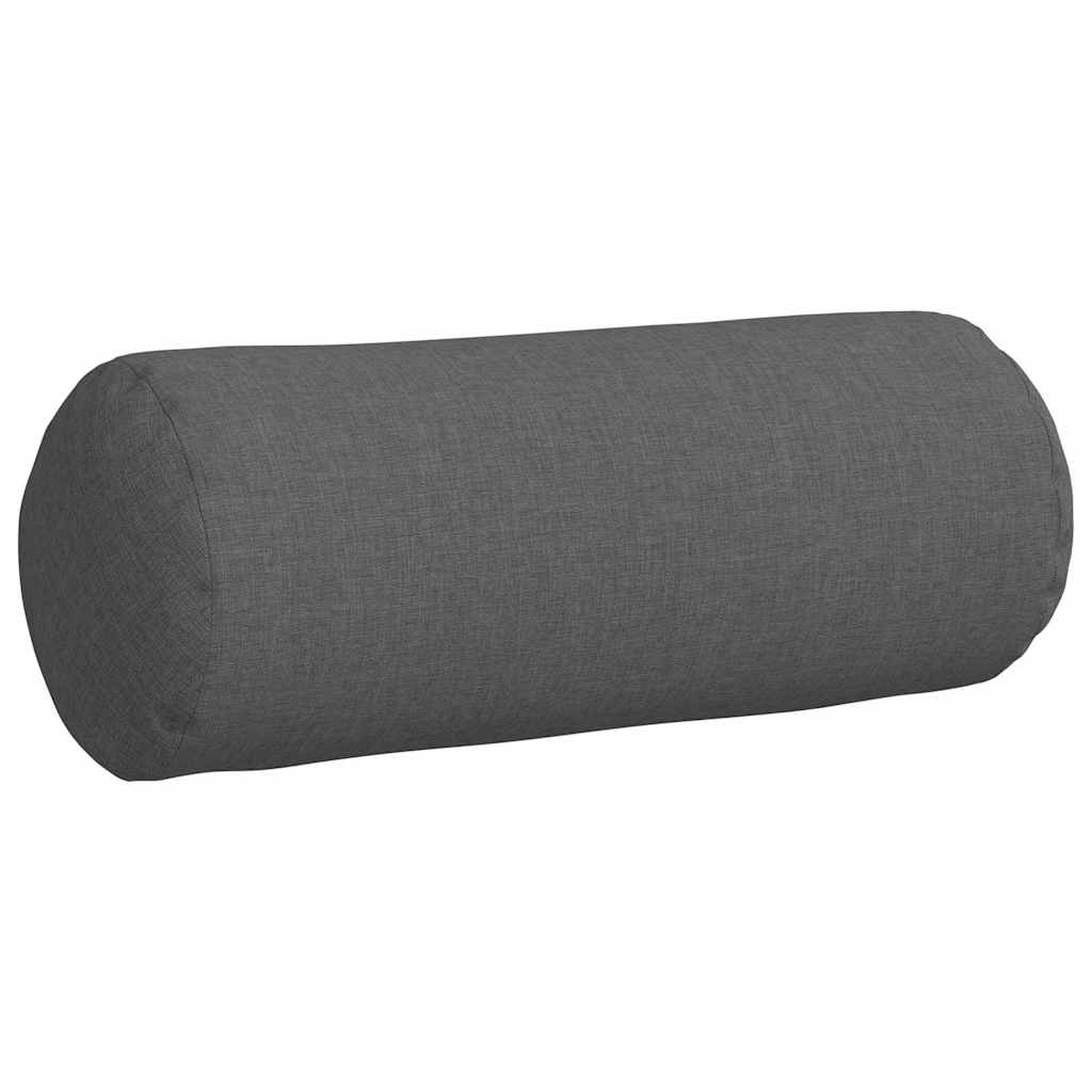 Bolsterkissen 2 Stück Hellgrau Ø 15 x 40 cm Stoff