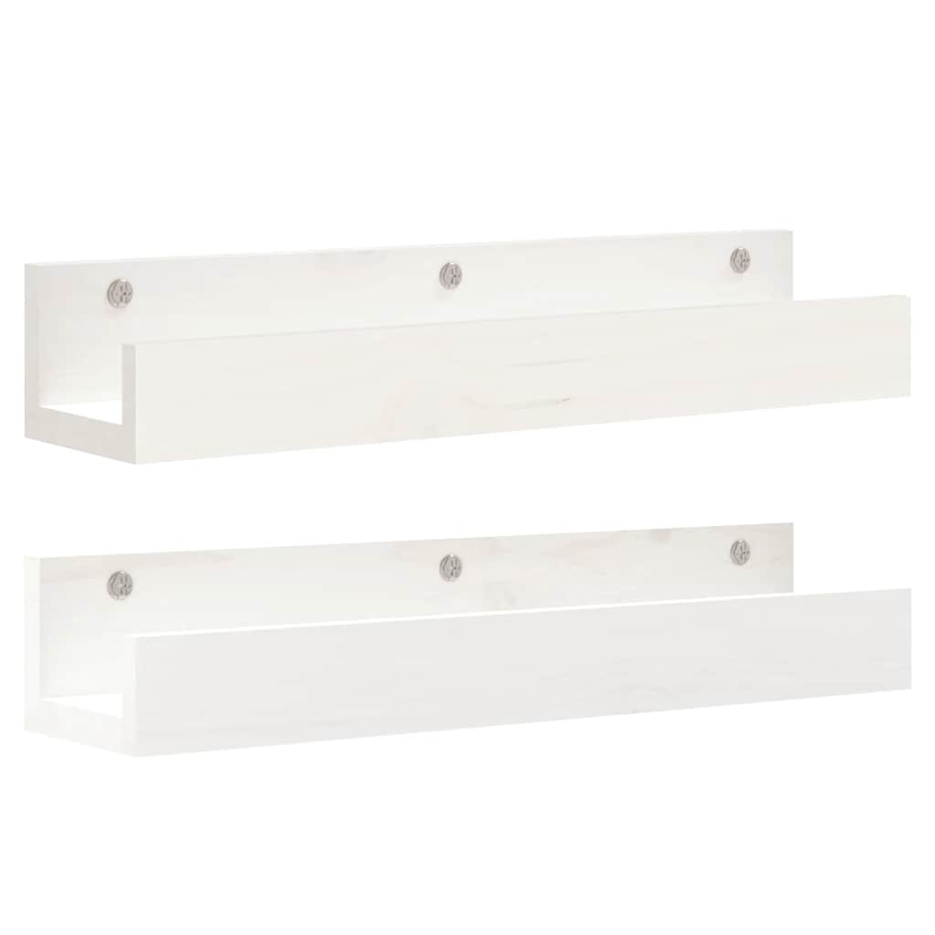 Wandregale 2 Stk. 50x12x9 cm Massivholz Kiefer