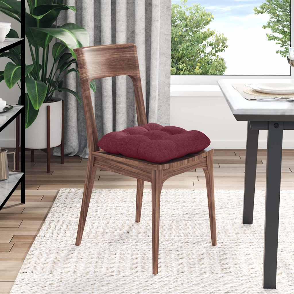 Sitzkissen 4 pcs Hellgrau 40 x 40 x 12 cm Stoff