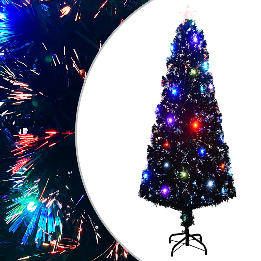 Vorbeleuchteter Weihnachtsbaum mit Ständer und LED 120 cm Glasfaser