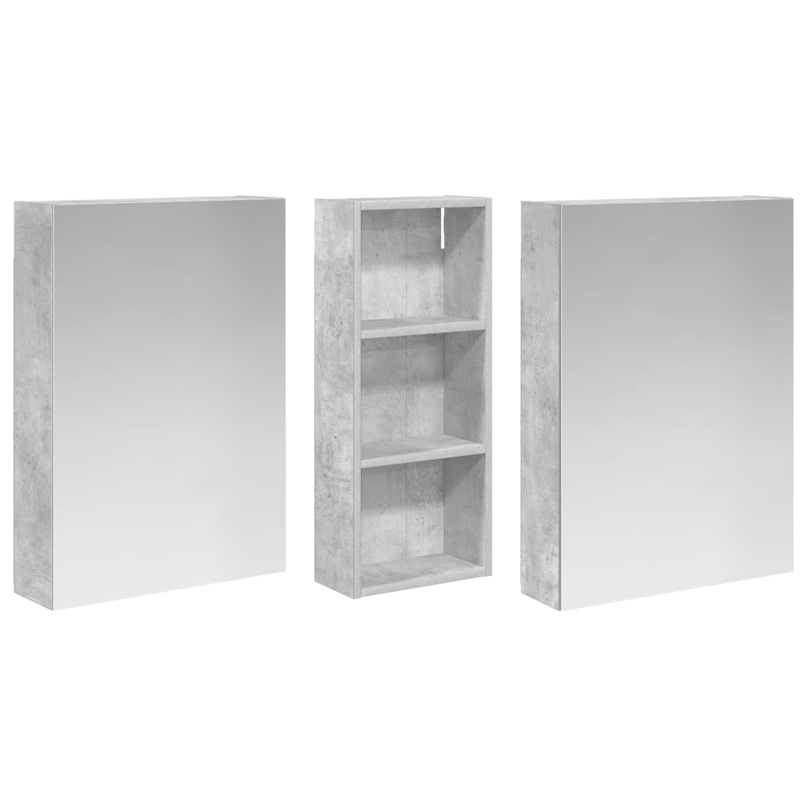 Badezimmerschrank-Set 3 pcs 80 x 10,5 x 50 cm Holzwerkstoff