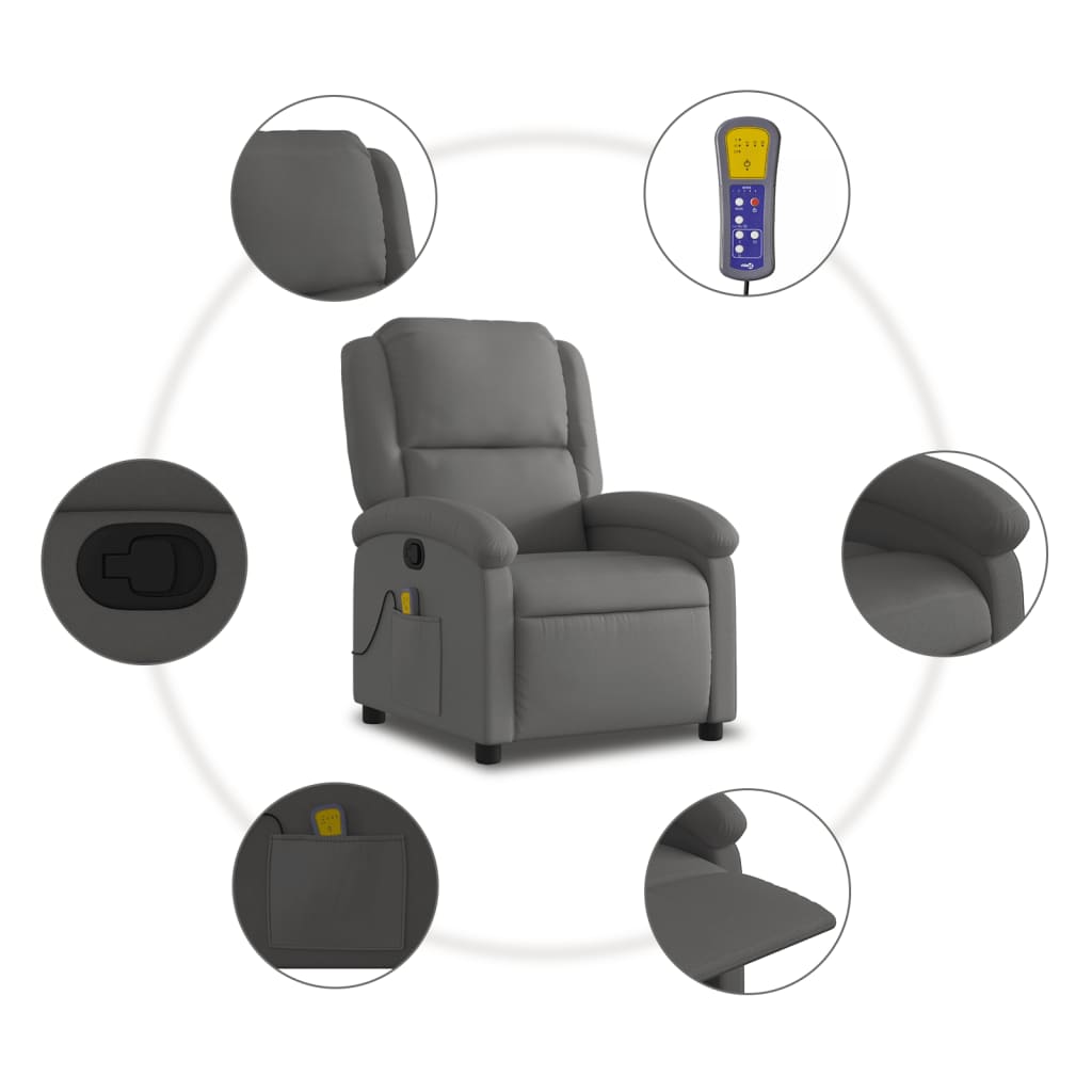 Relaxsessel Echtleder Schwarz