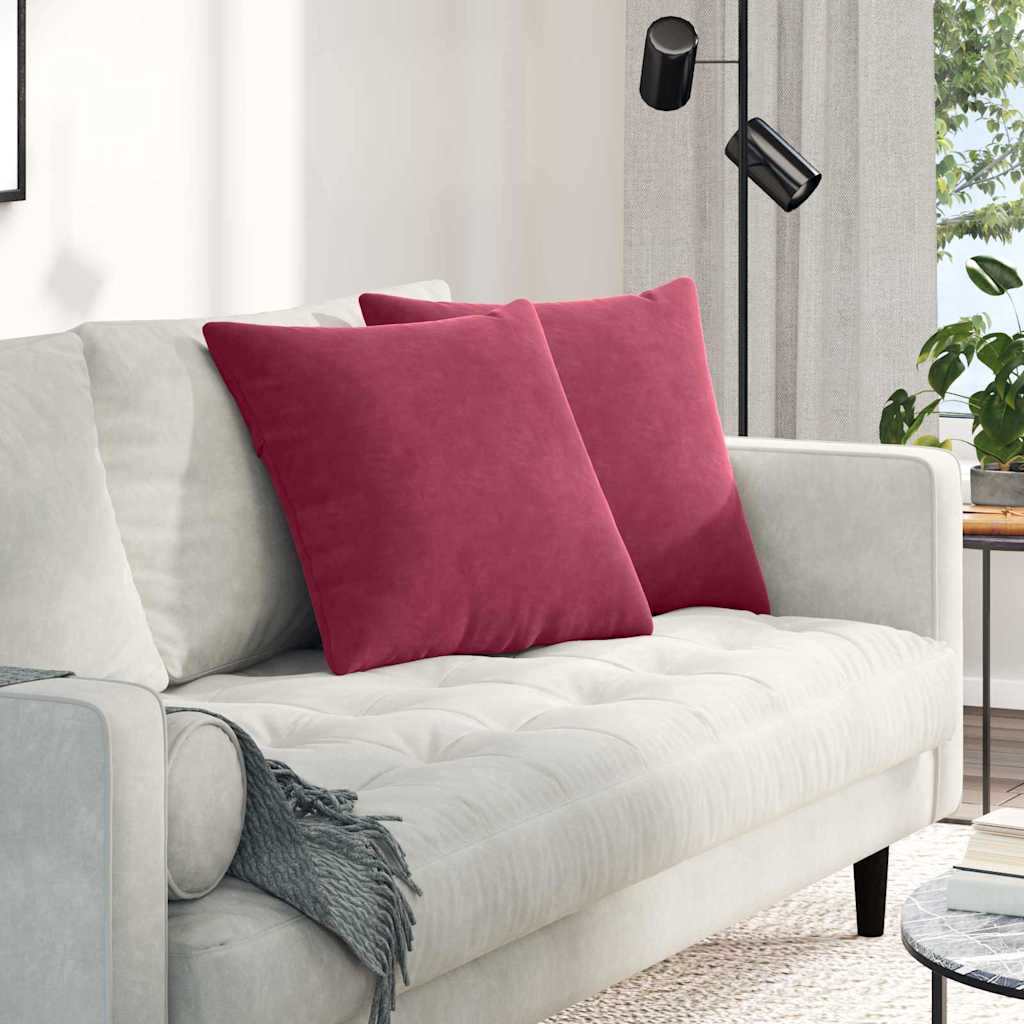 Sofakissen 2 Stück Blau 50 x 30 cm Cordstoff