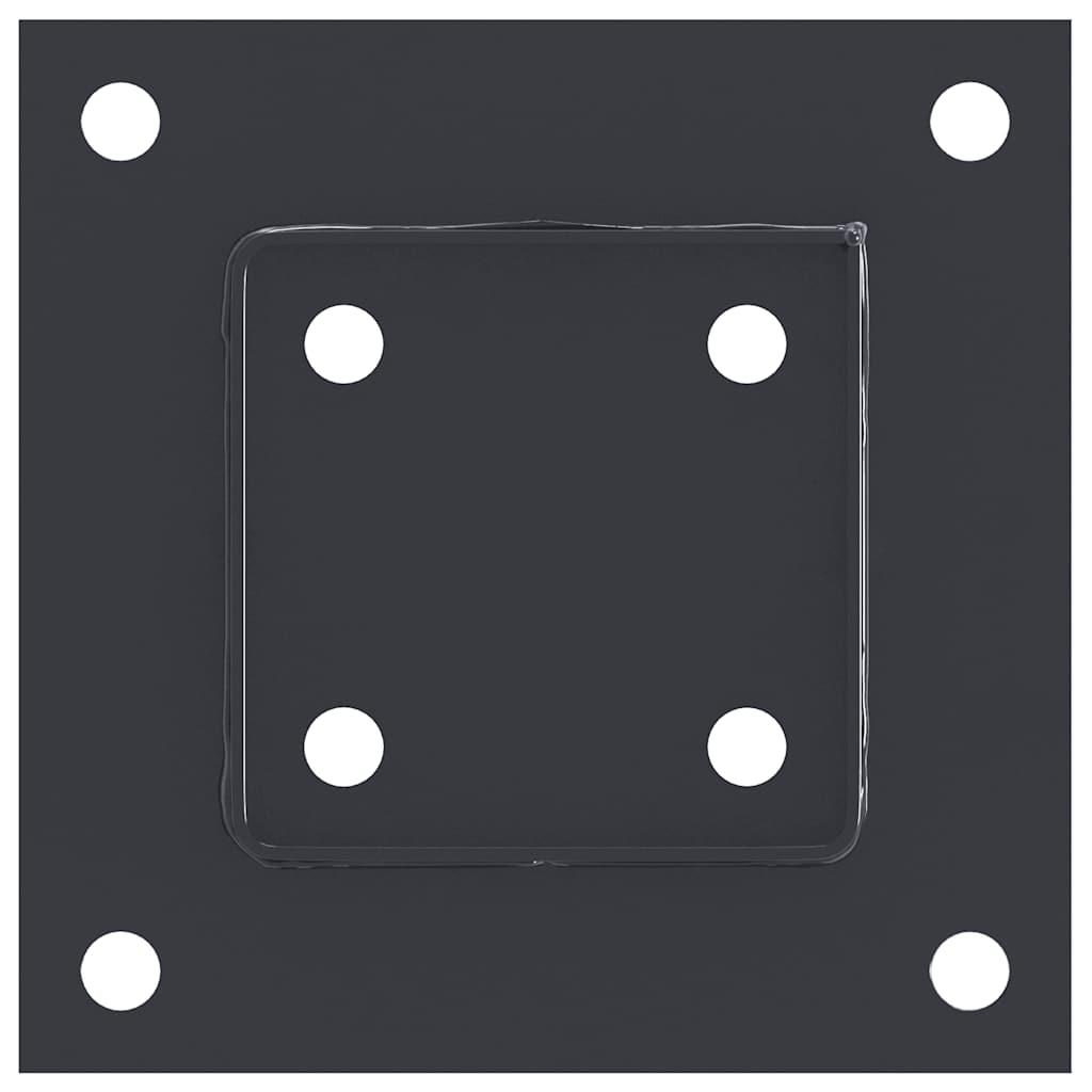 Pfostenträger Quadratisch 4Stk. Silber 46x46mm Verzinkter Stahl