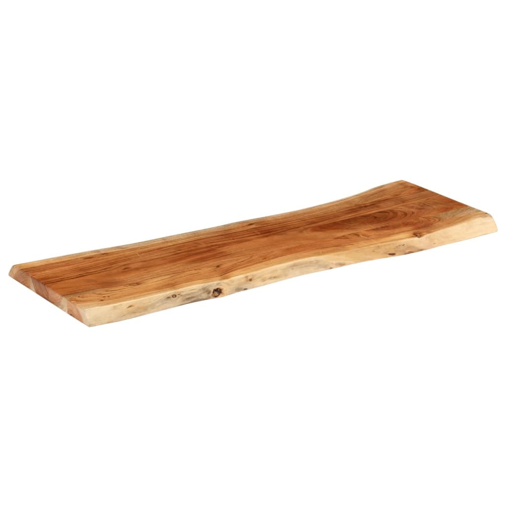 Tischplatte 40x40x2,5 cm Rechteckig Massivholz Akazie Baumkante