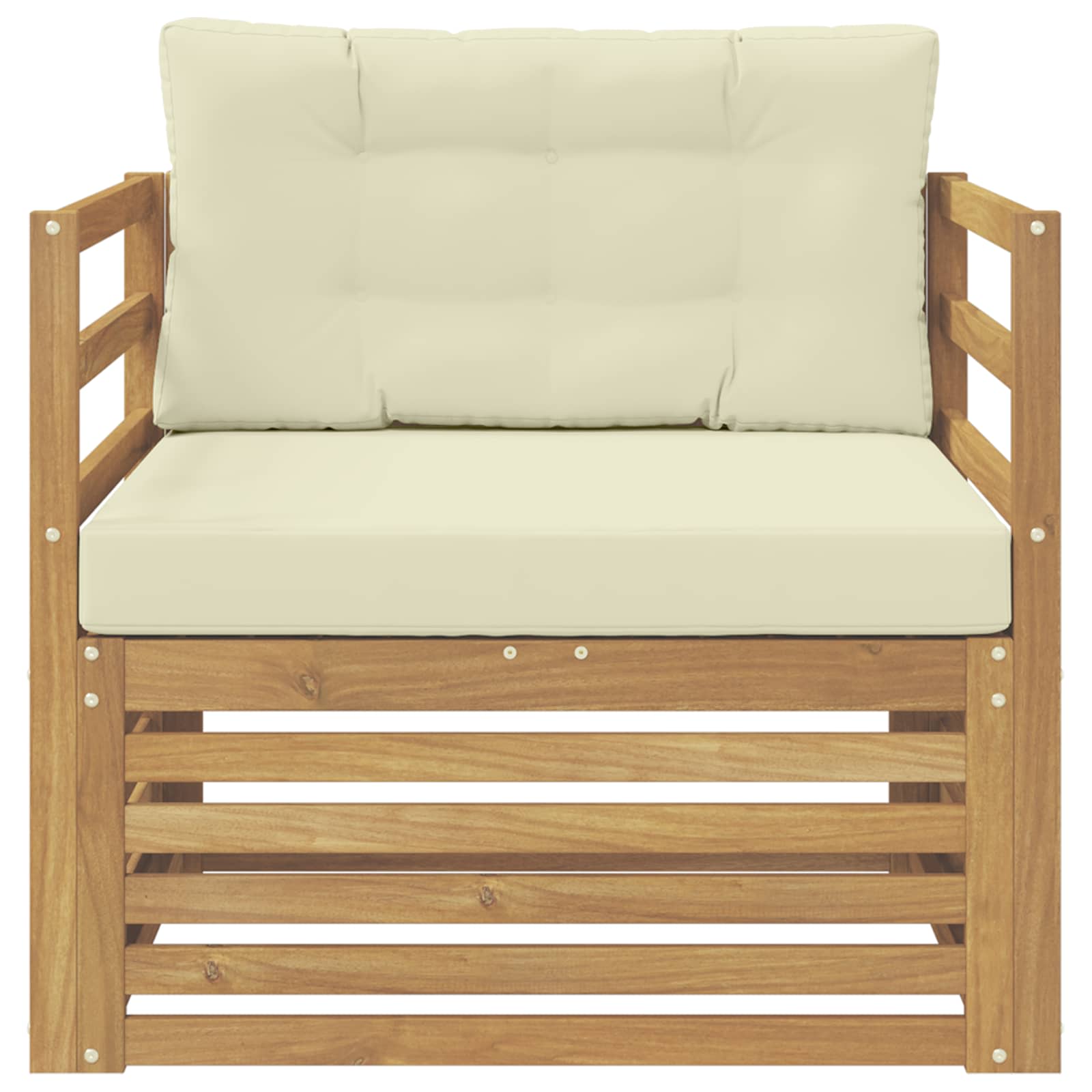 2 Stück Outdoor-Sofa Natur