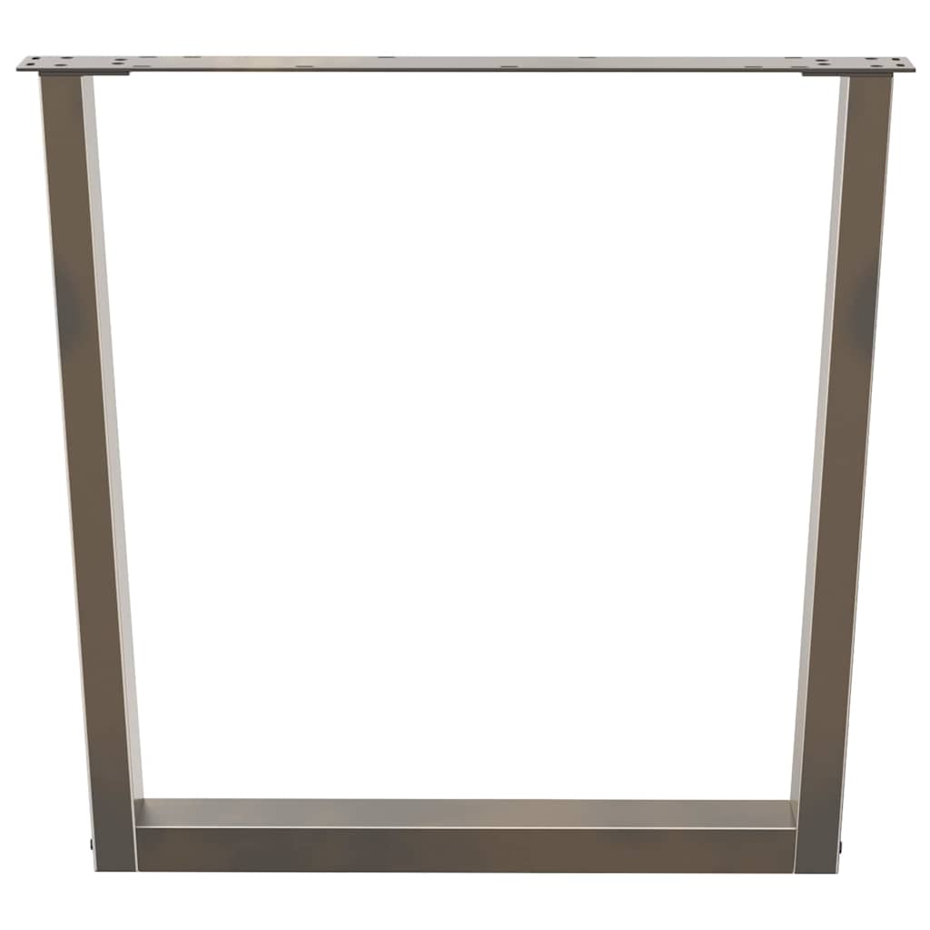 Couchtischbeine V-Form 2 Stück Schwarz 30x(30-31,3) cm Stahl