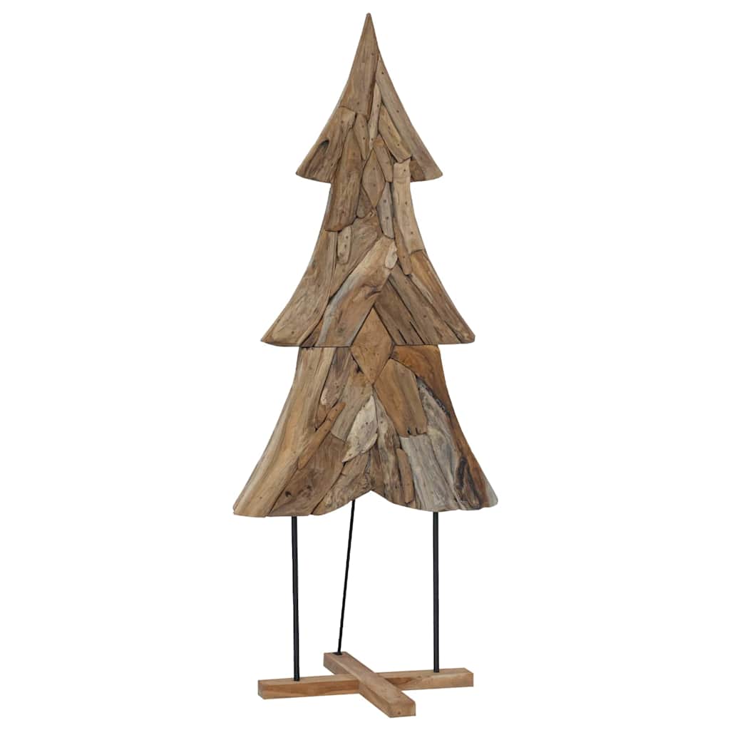Weihnachtsbaum mit Ständer Braun 90 cm Massivholz Teak