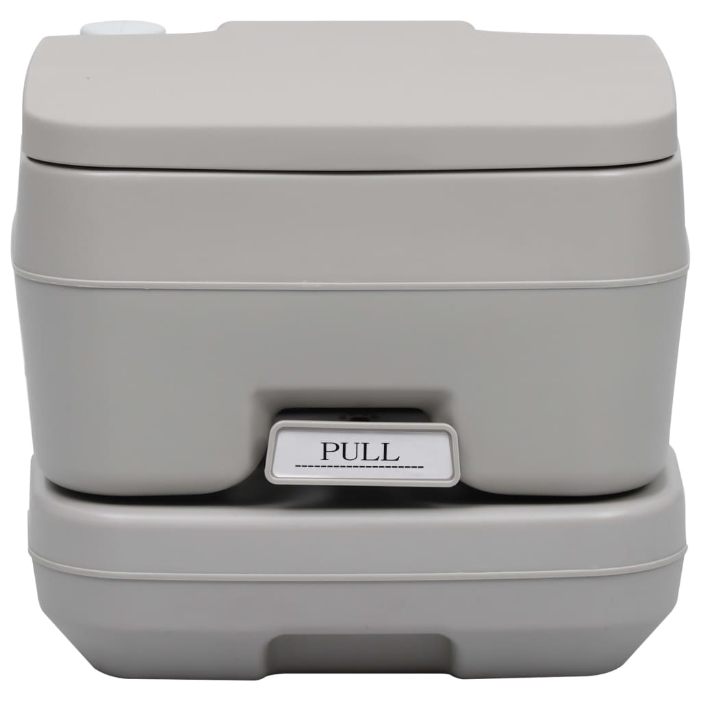Camping-Toilette Grau und Weiß 41,5 x 36,5 x 30 cm Polyethylen