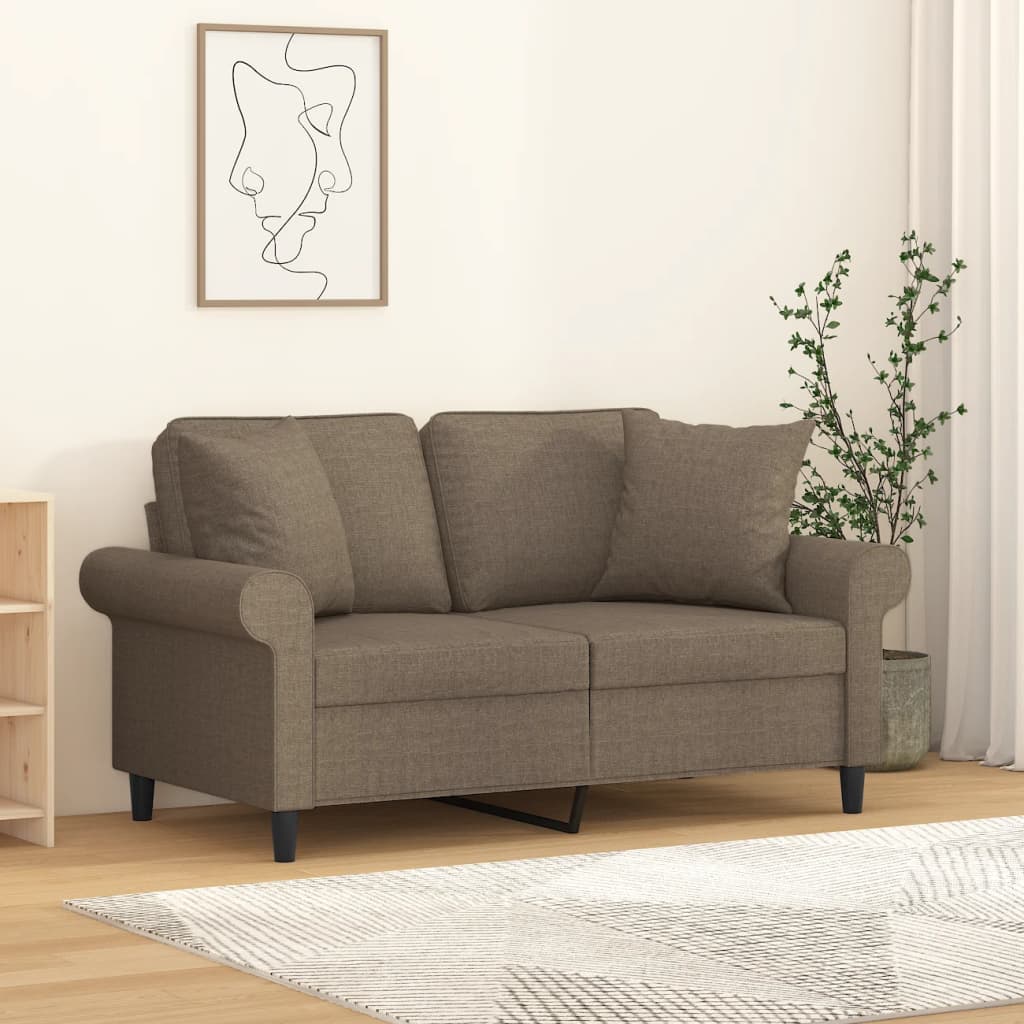Zierkissen 2 Stk. Hellgrau 40x40 cm Stoff