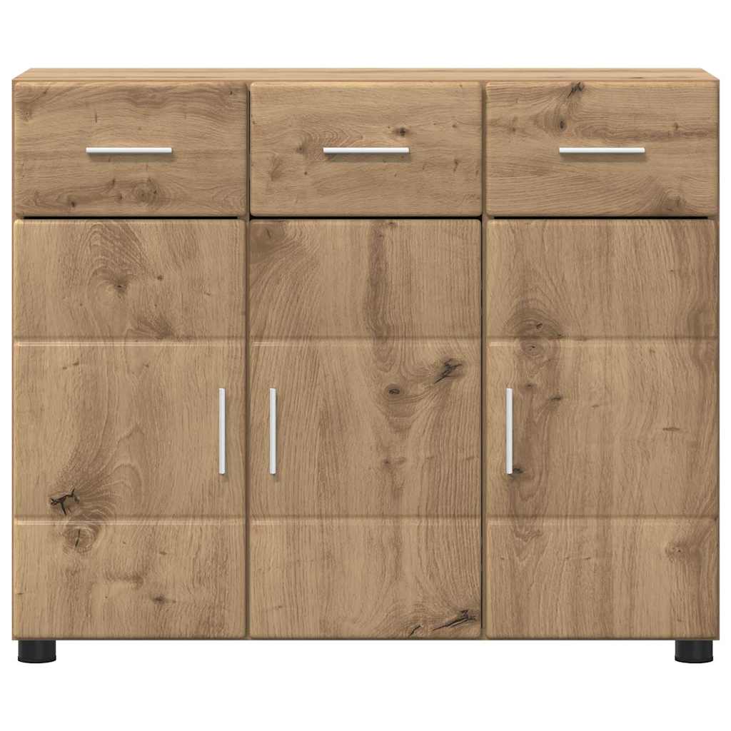 Highboard mit Regal FLORIN Weiß 60 x 35 x 182 cm Holzwerkstoff