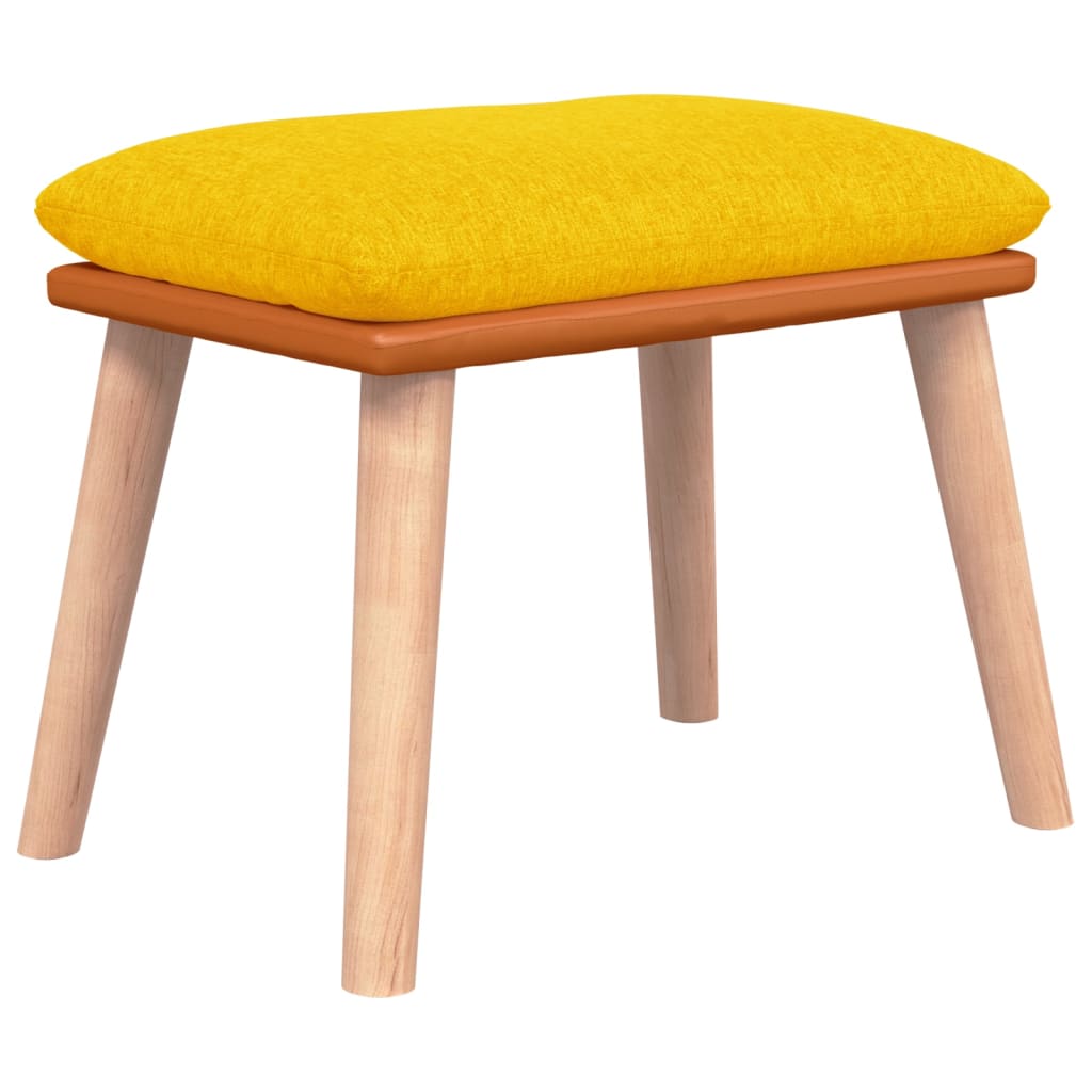 Schaukelsessel mit Hocker Dunkelgrau Stoff