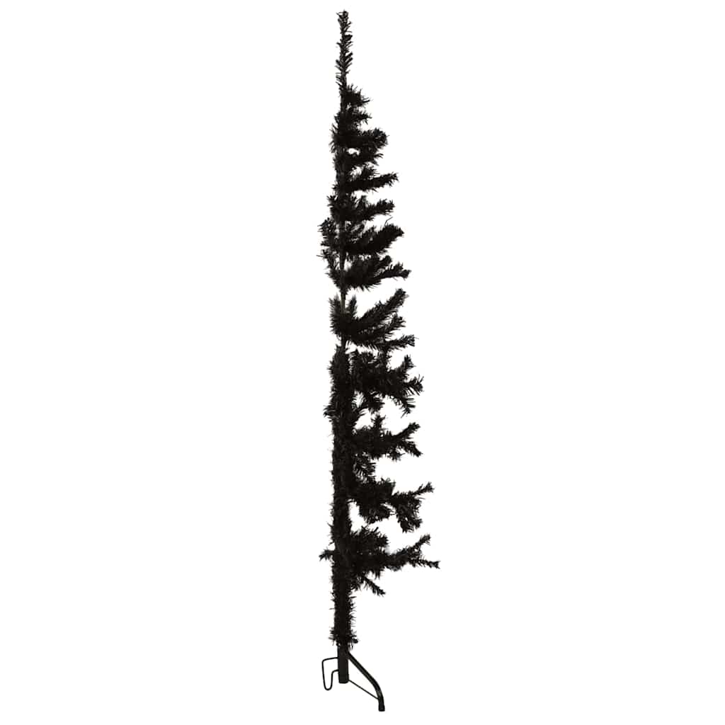 Künstlicher Halb-Weihnachtsbaum mit Ständer Schlank Weiß 180 cm