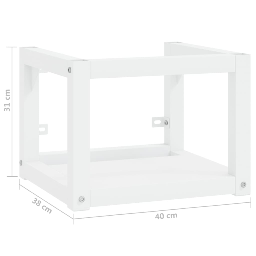 Badezimmer Wand-Waschtischgestell Weiß 59x38x31 cm Eisen