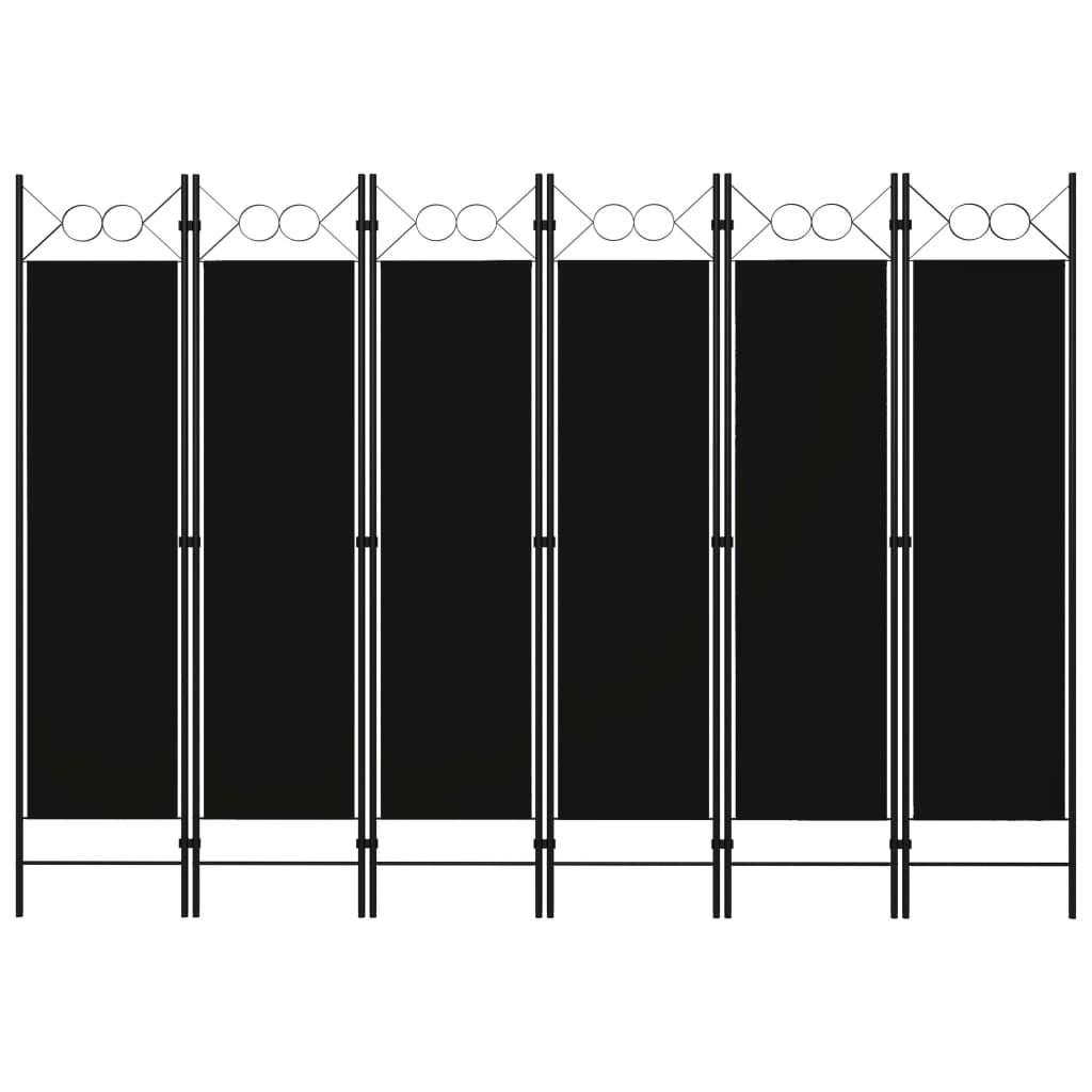 5-tlg. Raumteiler Anthrazit 200 x 180 cm