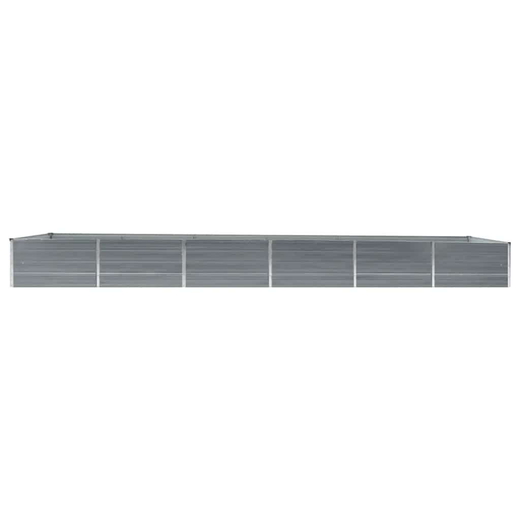 Hochbeet 160 x 80 x 77 cm Verzinkter Stahl Grau
